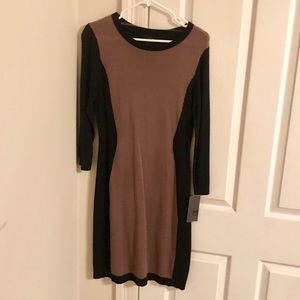 Black and brown dress